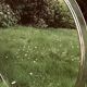 Hammered metal round mirror