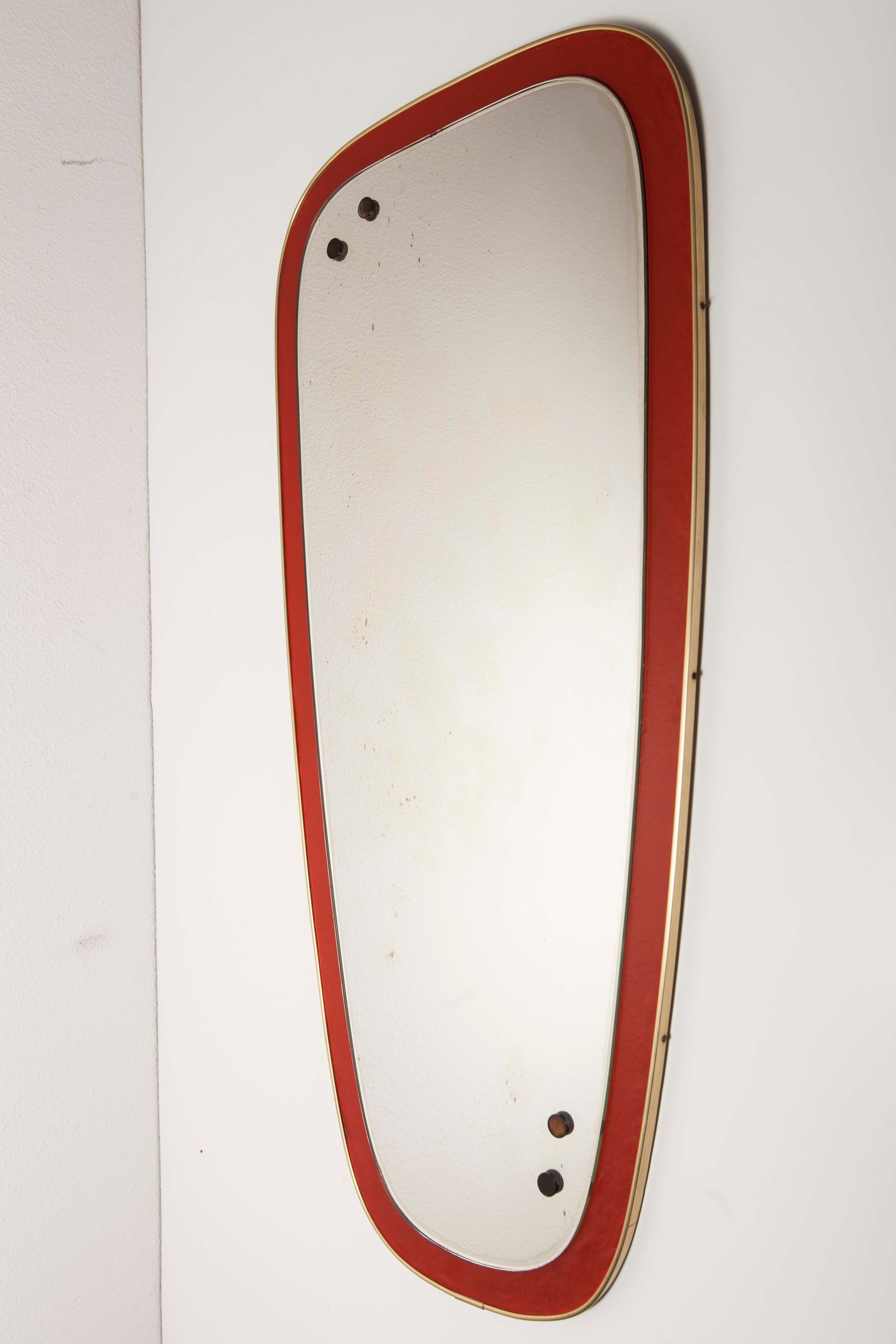 Mirror symmetrical 60's Red 82x37cm