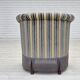 Chaise longue danoise des années 1960, velours bleu/beige, pieds en bois de hêtre.