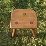Antique tripod farm stool - wooden milking stool