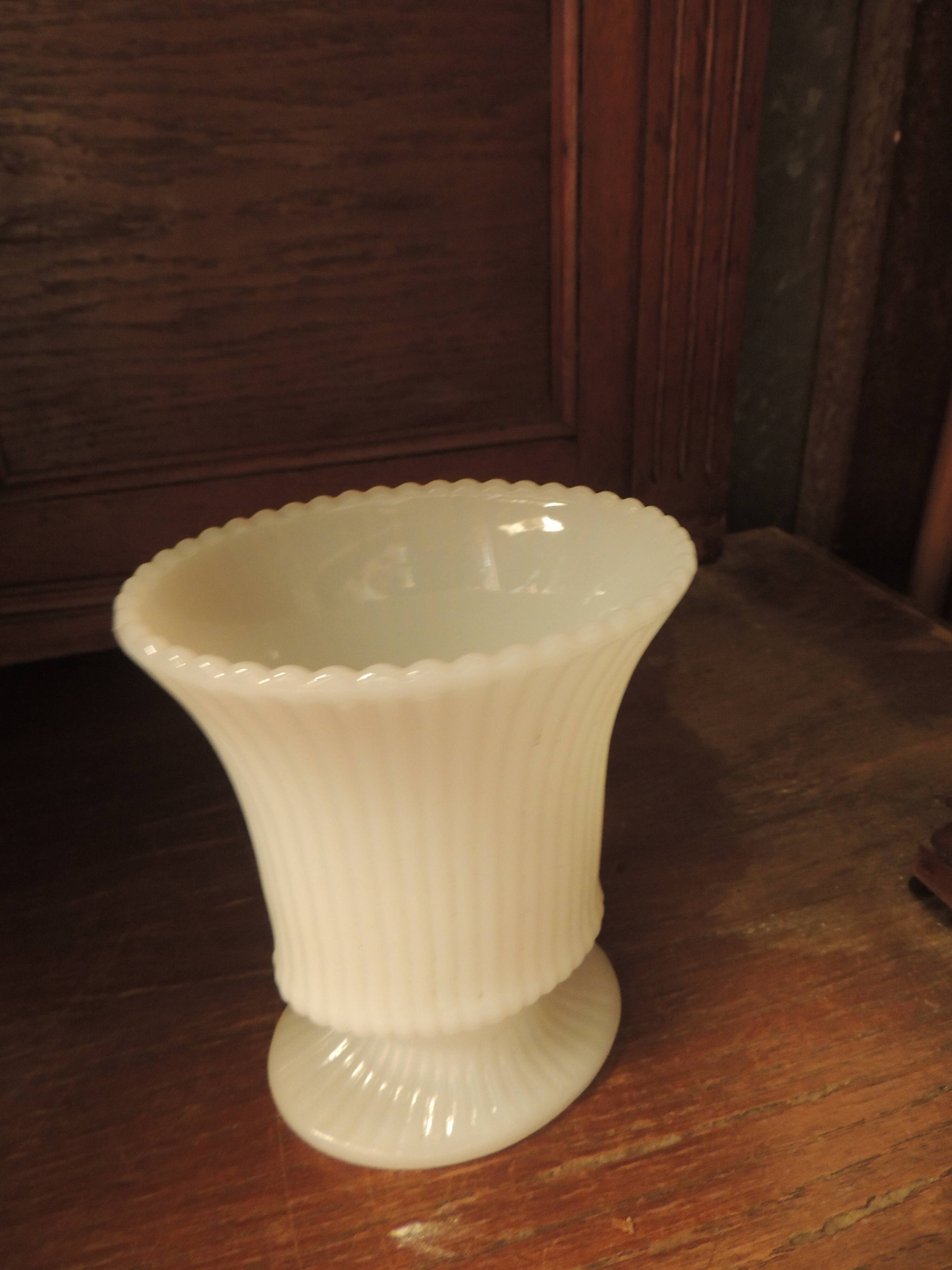 White opaline vase