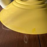 Yellow metal pendant light from the 80s