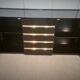 Lacquered and brass sideboard edited by Marie Sabot in the 70