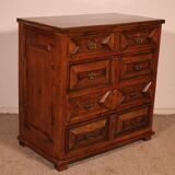 17th Century Jacobean Chest of Drawers in Oak and Walnut