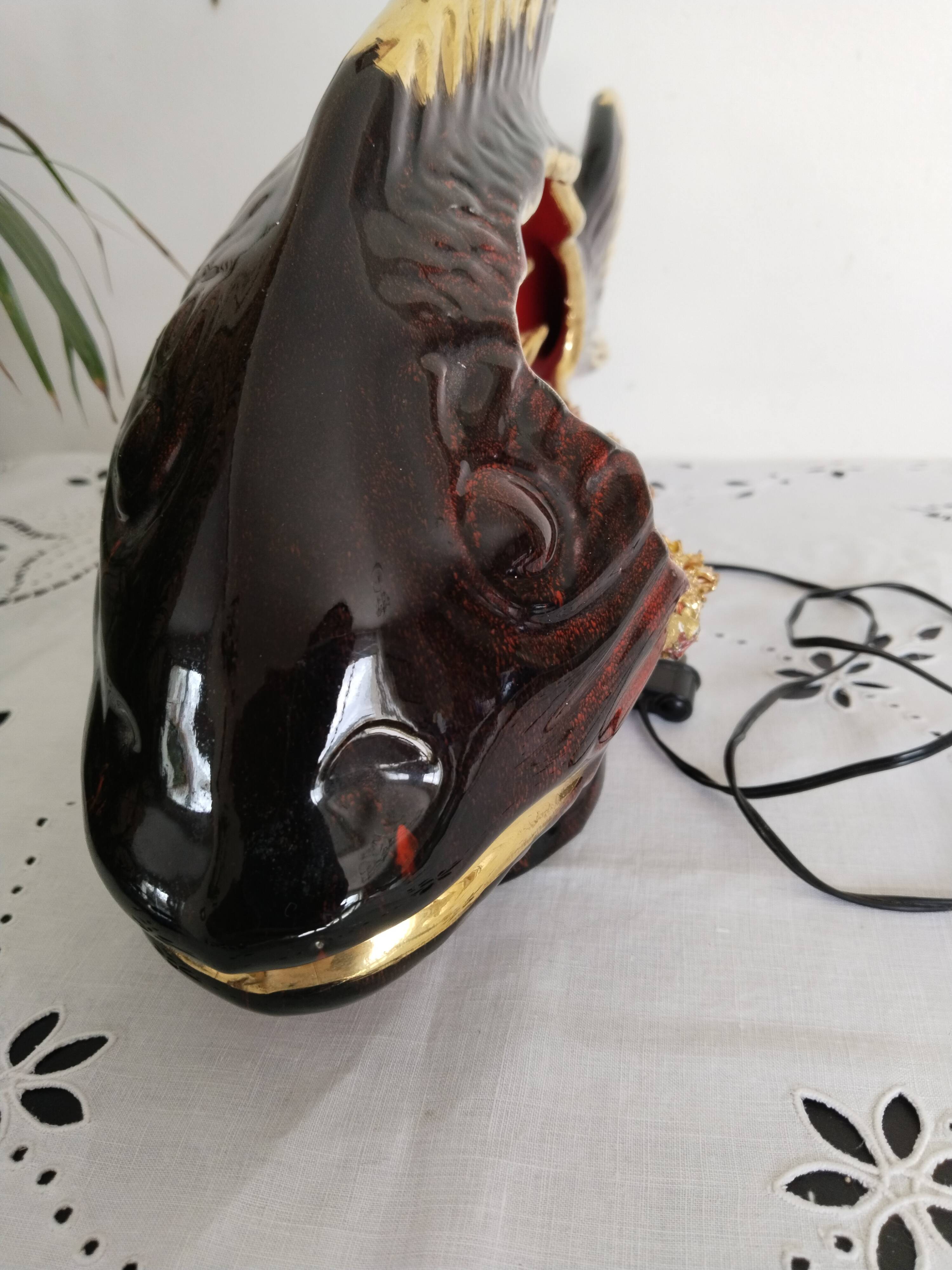 Amphora table lamp, bedside lamp, Vallauris style, 1950s