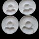 4 barbotine plates with artichoke design by Bordallo