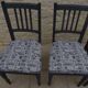 4 Louis XVI style chairs in black aged effect, Completely revamped