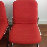 Armchairs 70s fabric and chrome