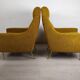 Fauteuils en velours moutarde, 1960