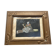 Framed painting of a man on mica.