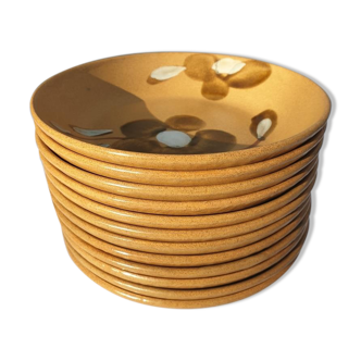 Set 12 hollow plates D20.5 Nadège 1970 Sarreguemines