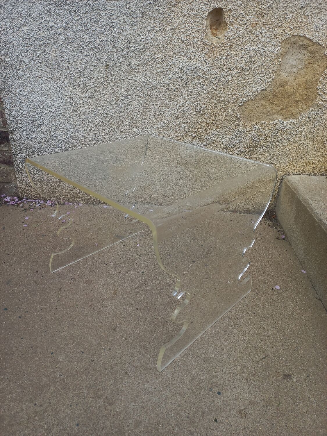 Vintage plexiglass coffee table