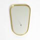 Small solid Mid Century brass wall mirror by Münchener Zierspiegel