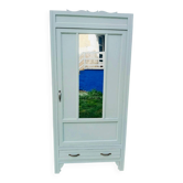 Art Deco sage green bonnetière wardrobe