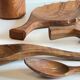 Set of vintage turned and carved wooden cups