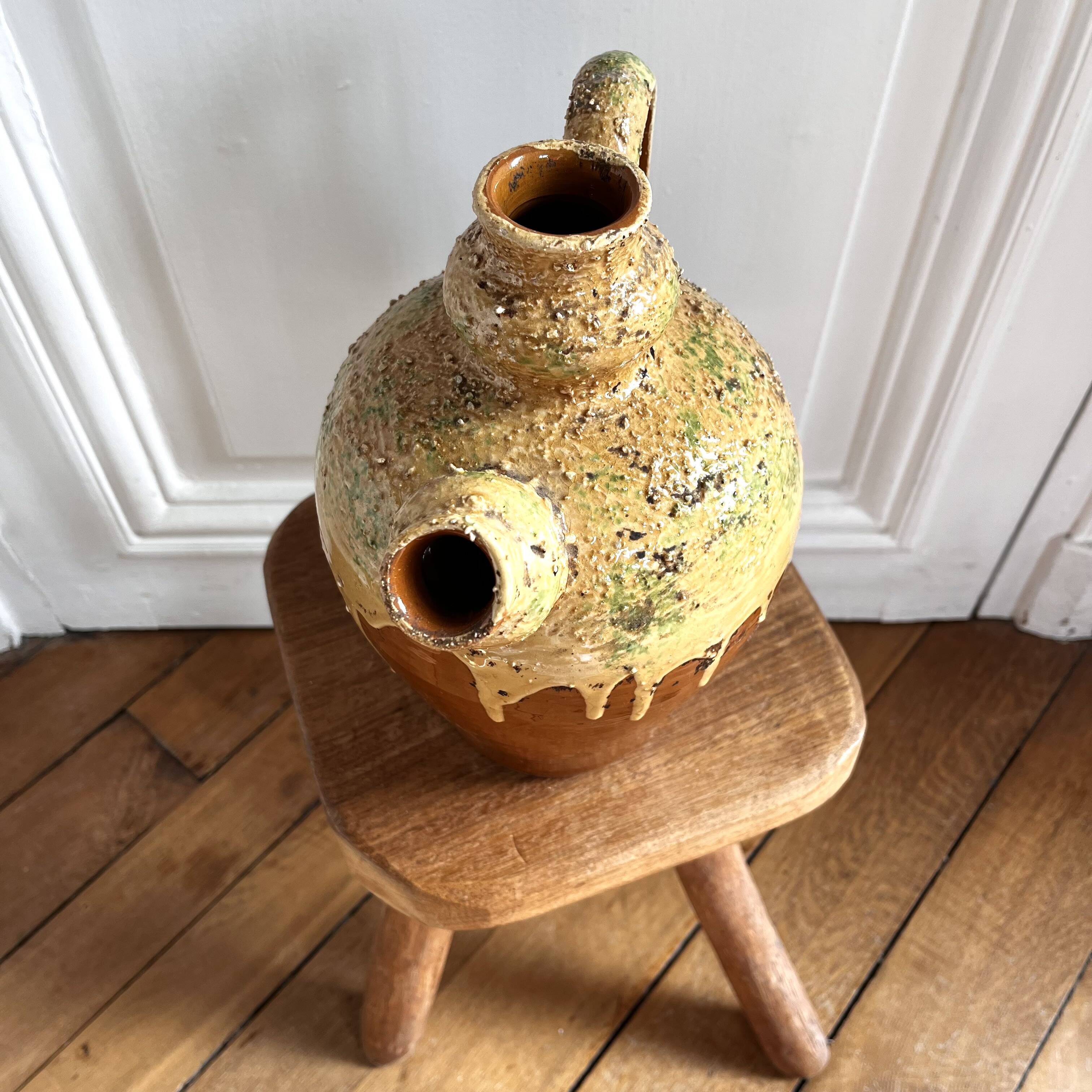 Gargoulette pitcher/jug old pottery