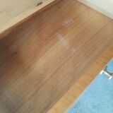 Vintage 70s light wood bedside table