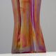 XXL - Large modernist Verceram vase in white and iridescent red ceramic