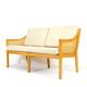 Retro Vintage Danish Cane Sofa 2 Person Love Seat Seater 70s Mid Century Teak