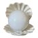 Vintage shell night light, ceramic and opaline.