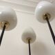 Italian 3-branch lamppost with opaline 1960
