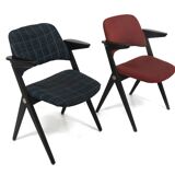 Set of 2 Scandinavian chairs, "562-026", Bengt Ruda, Nordiska Kompaniet, Sweden, 1950