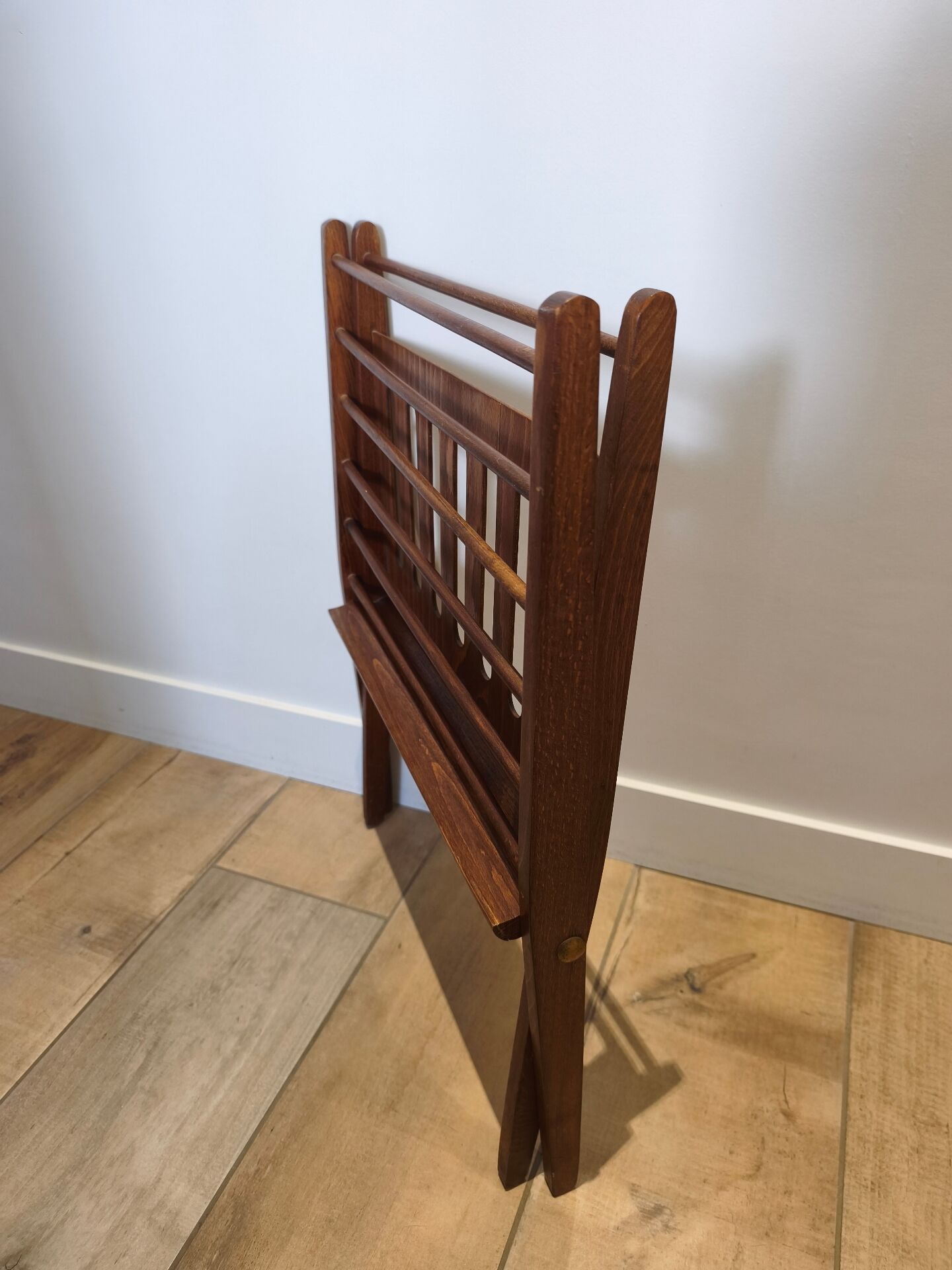Scandinavian vintage Braakman magazine rack - vinyl storage