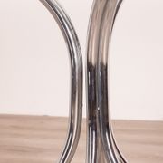 Table ronde en verre vintage design italien des années 1970
