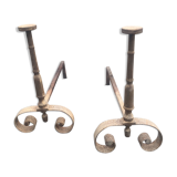 Pair of wrought iron chenêts
