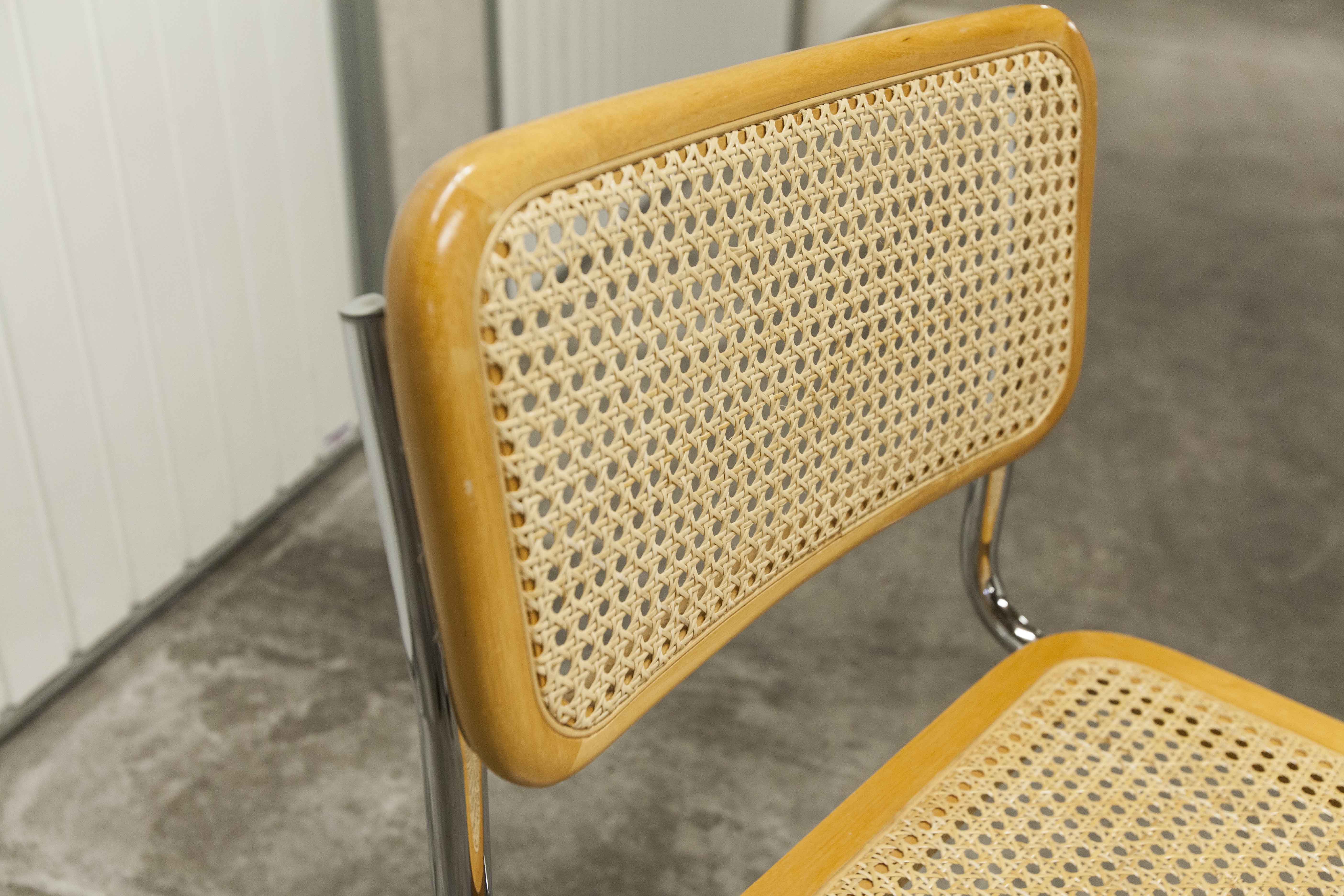 Chair Breuer B32 light wood cannage 1980