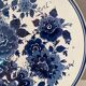 Delft Blue Wall Plate, Retro Cottage Blue White, Hand Painted, Royal Goedewaagen The Netherlands