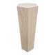 Vintage Italian Travertine Column 'Hexagon'