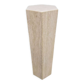 Colonne en travertin italien vintage 'Hexagon'