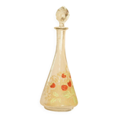 Legras (Fin XIXe siècle) carafe à liqueur en verre émaillé fraise