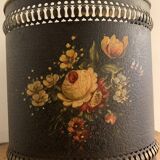Napoleon III paper basket in leather imitation painted sheet metal