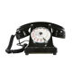 Ancien téléphone en bakélite noire des années 1940