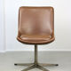 Mid-century Brown Leatherette Swivel Chair from Stol