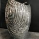 Vase in ceramic form and silver modernist effects 26.5 cm
