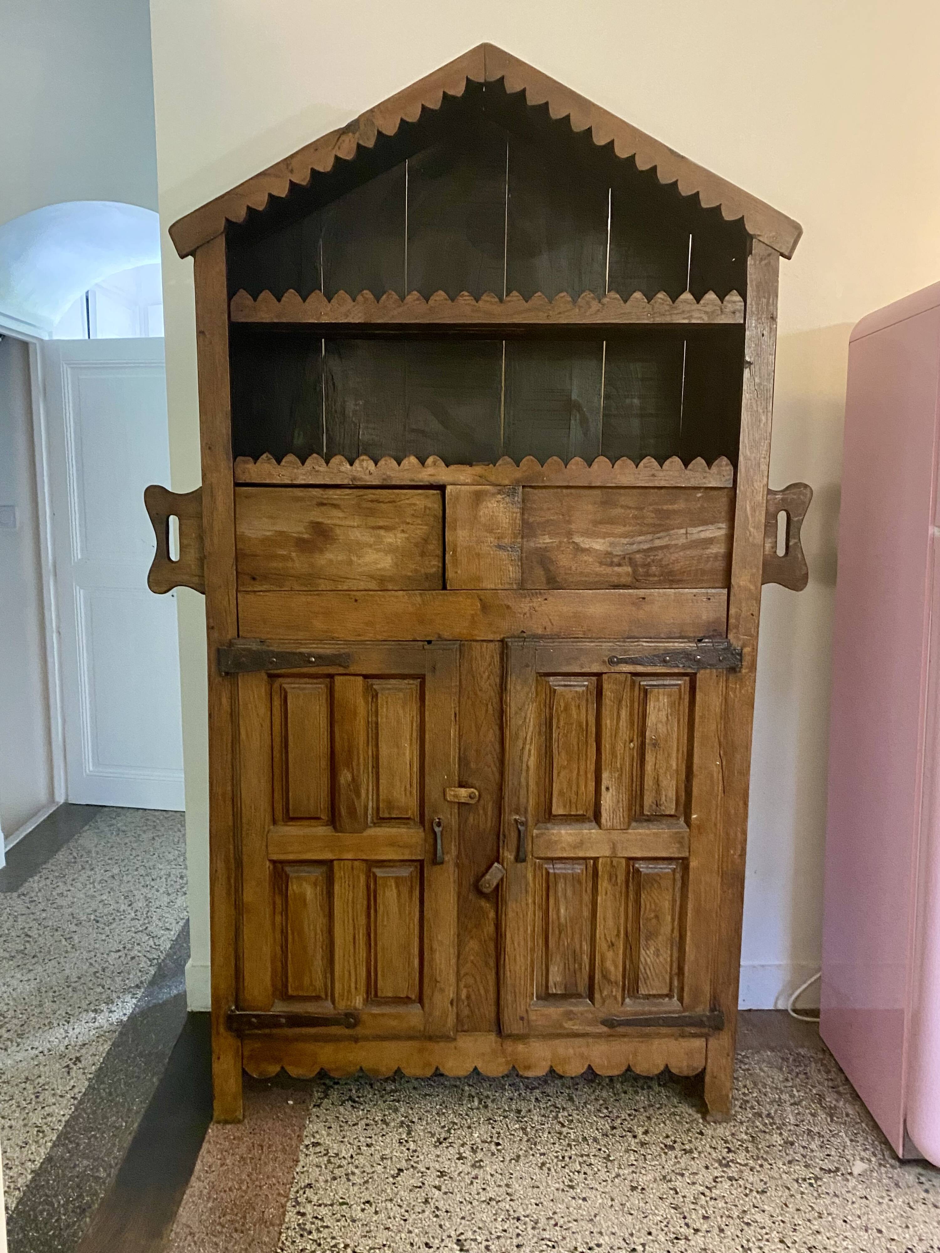 rustic Wabi-Sabi wardrobe in solid beech.