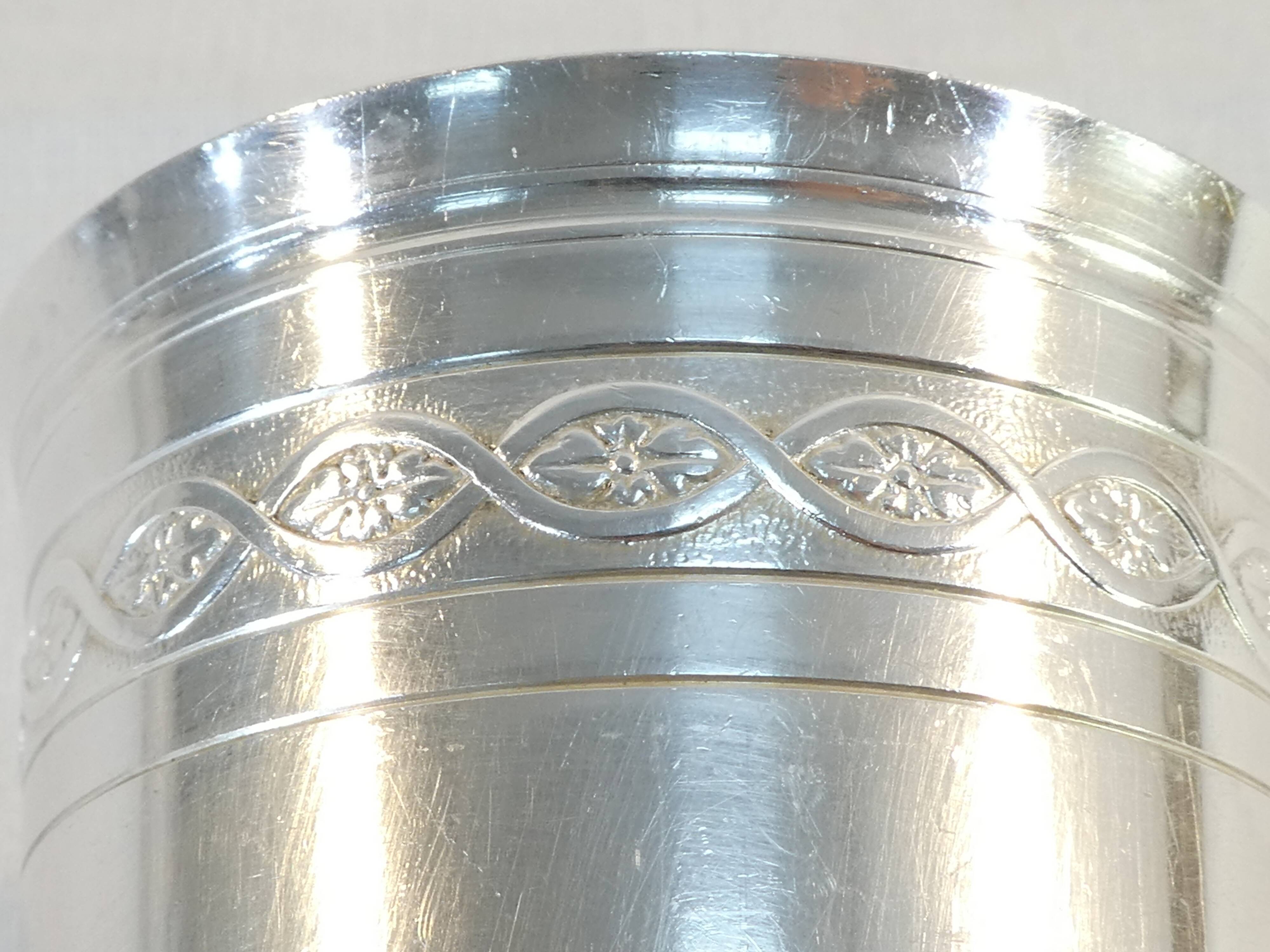 Timbale Christofle in silver metal model Villeroy