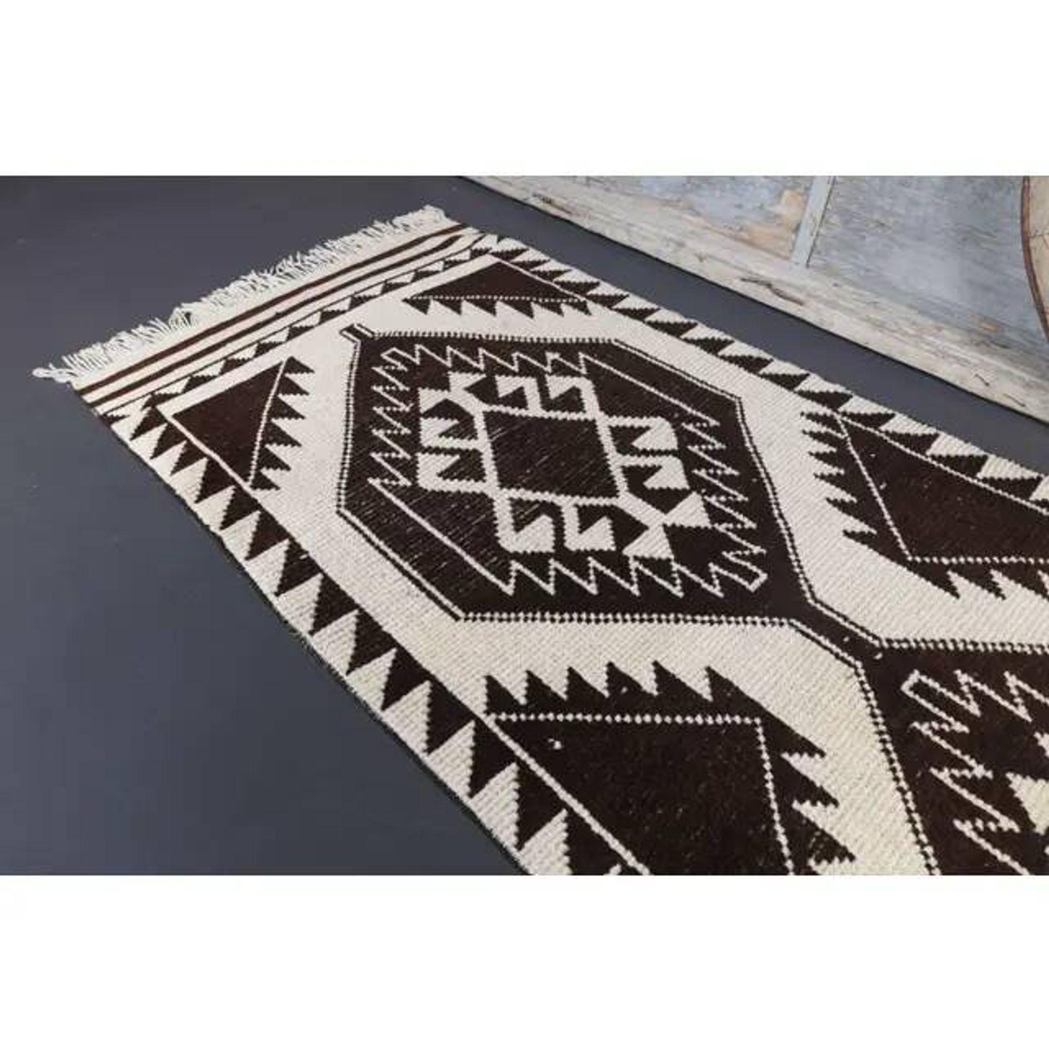 1970s Natural Turkish Hand-Knotted Runner 96x358