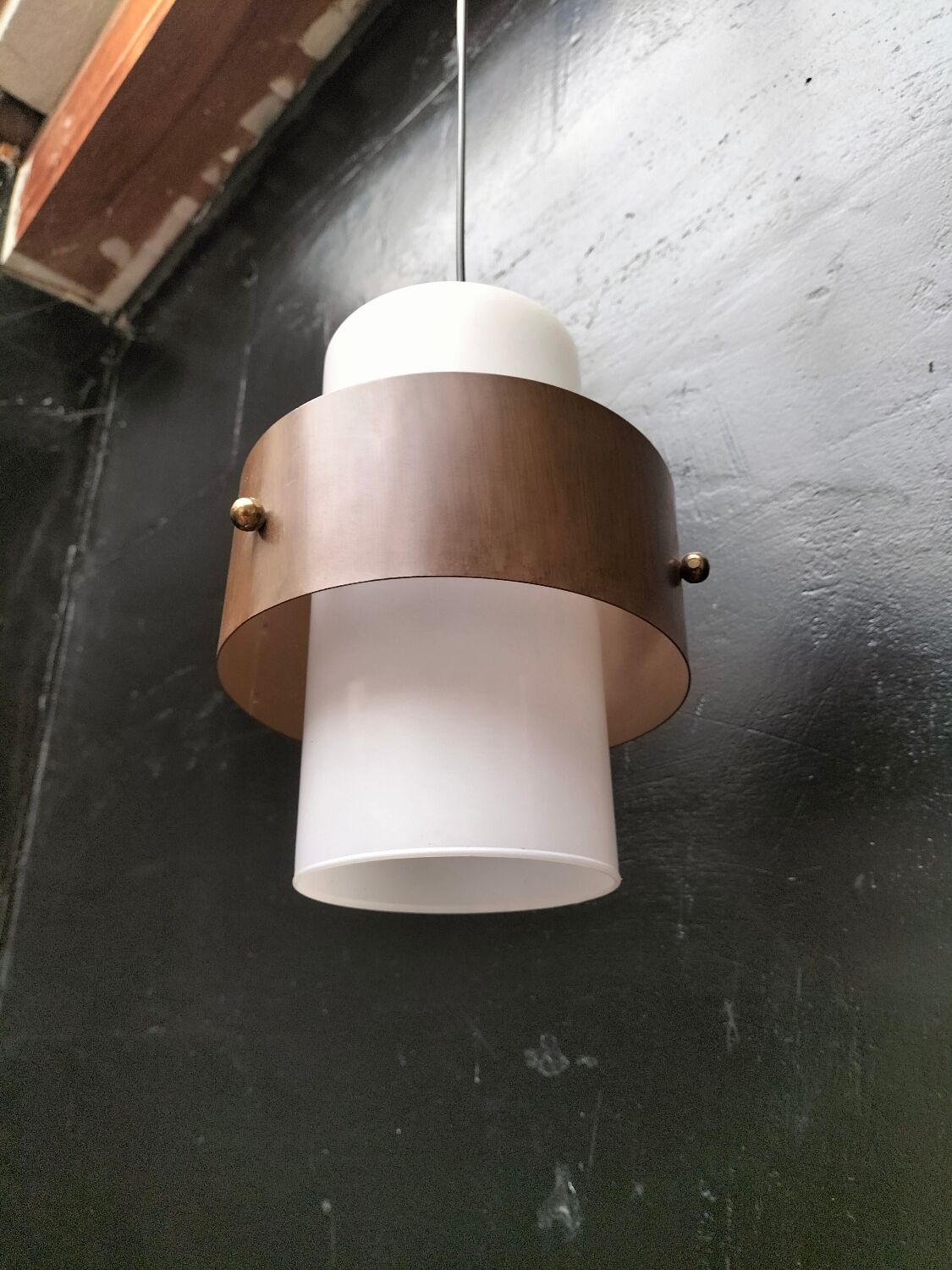 Vintage glass pendant light