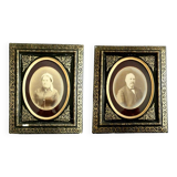 2 antique Napoleon 3 photo frames
