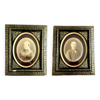 2 antique Napoleon 3 photo frames