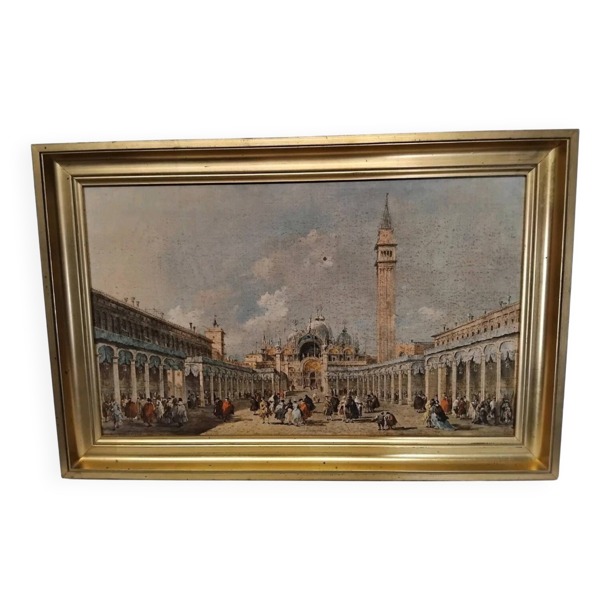 Painting on canvas "Feast of the Ascension" in Venice 44x65 cm