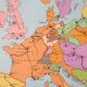 Carte historique de l'Europe vers 1812, Belgique, années 1950
