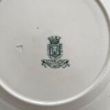 Flat iron earthenware plate "Marie Antoinette" Opaque by Gien