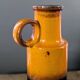 Vase West Germany vintage en céramique orange et marron