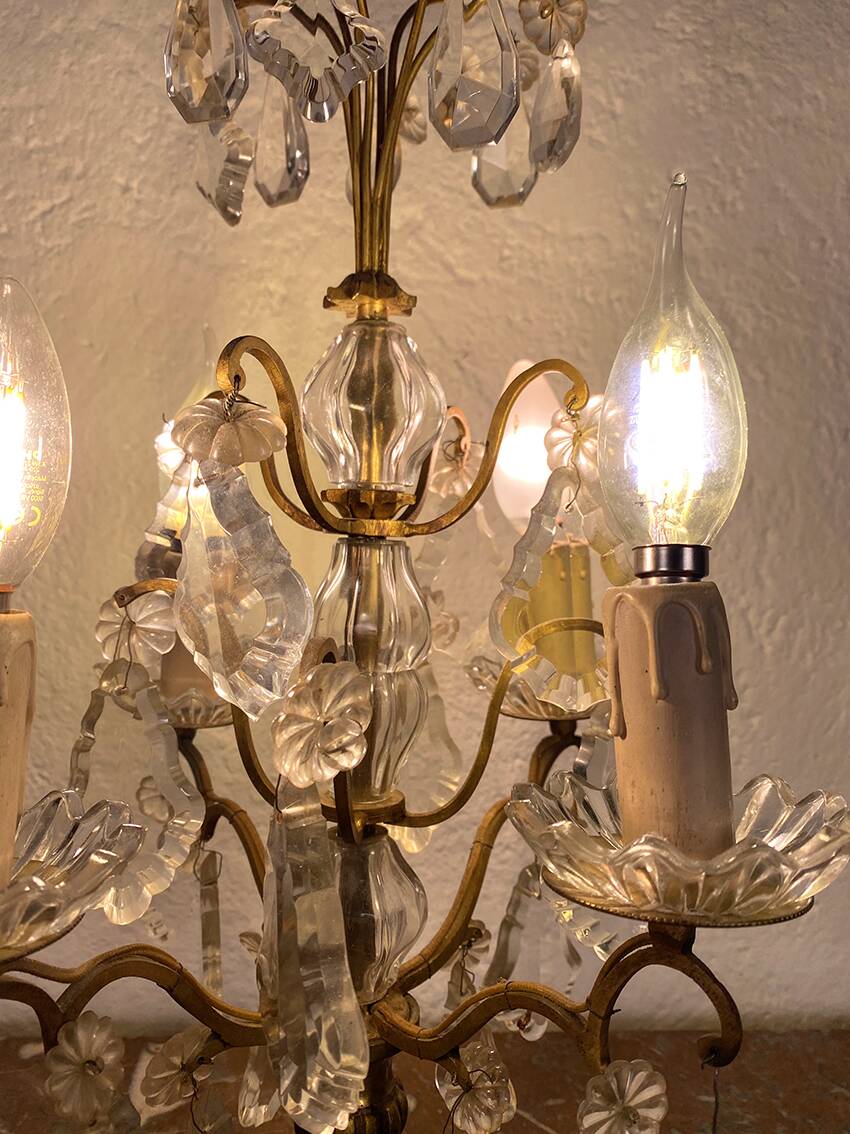 Large bronze chandelier in Louis XVI style, 20th century.