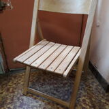 Light wooden folding chair